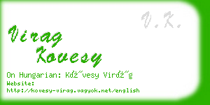 virag kovesy business card